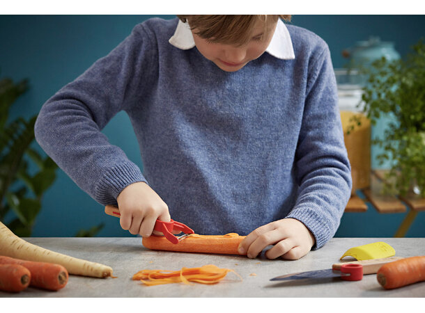 Opinel Le Petit Chef Kjøkkensett barn Kniv, skreller og beskyttelse 