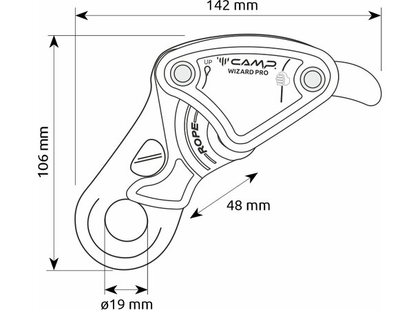 CAMP WIZARD PRO Nedfiringsbrems u/antipanikkfunksjon 