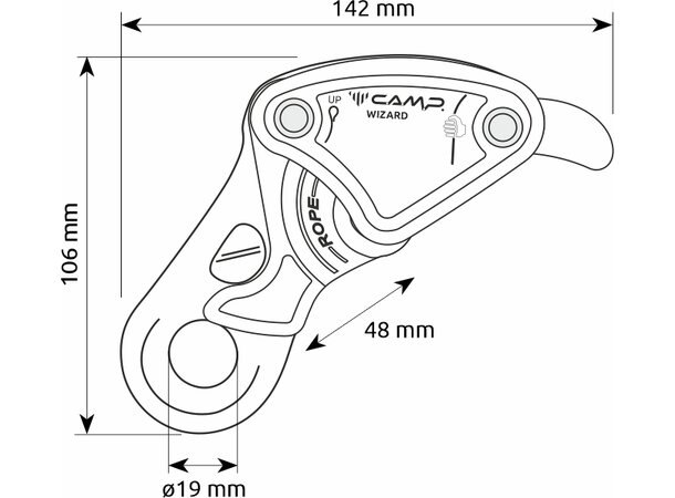 CAMP WIZARD Nedfiringsbrems m/antipanikkfunksjon 
