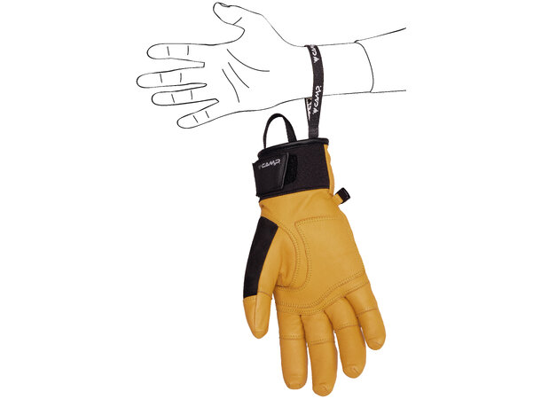 CAMP GEKO REVEL Hanske S - Black/Yellow 