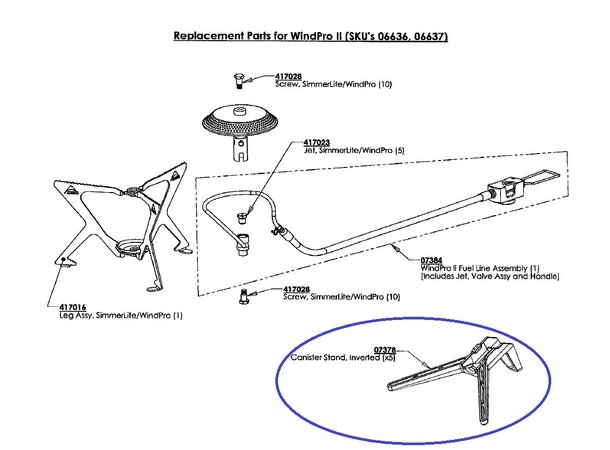 MSR Canister Stand Gasstativ Windpro/Whisperlite Universal 