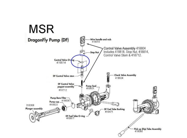 MSR Pump Control Valve O-Ring Fuel Pump - Reservedel 