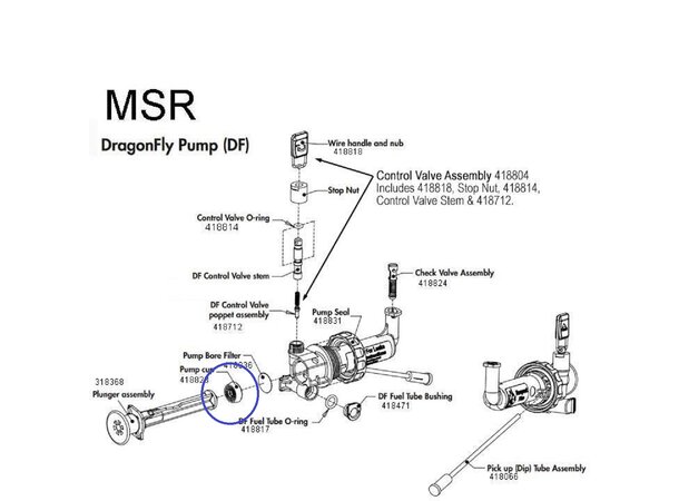 MSR Fuel Pump Cup Pakning for pumpearm 