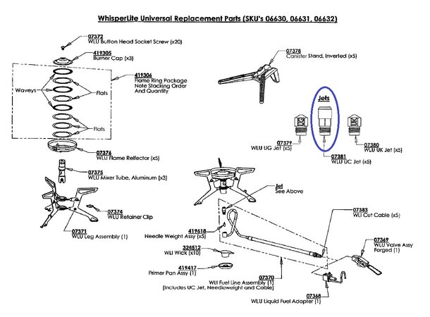 MSR WLU UC Jet Whisperlite - Reservedel 