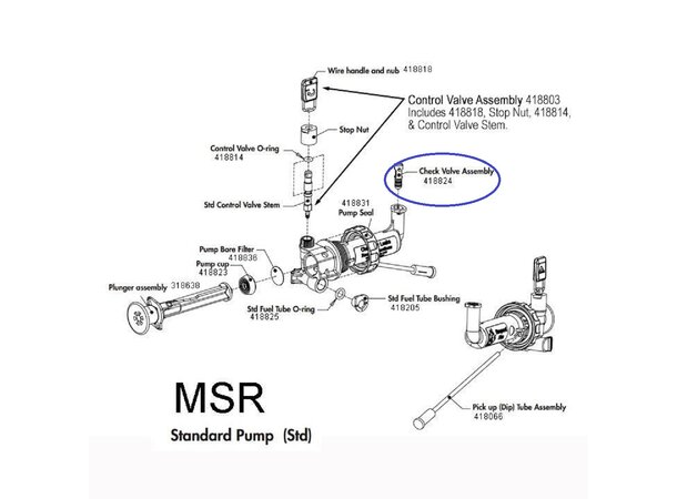 MSR Fuel Pump Check Valve Fuel Pump - Reservedel 