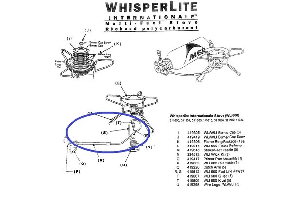 MSR Fuel Line - WLI 600 WhisperLite International Reservedel 