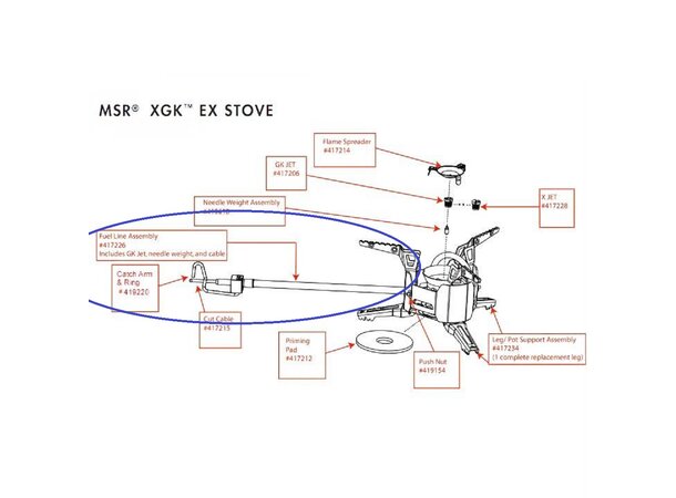 MSR Fuel Line - XGK EX Reservedel 