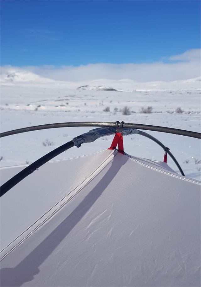 Teipet teltstang. Foto: Rolv Erik Berge